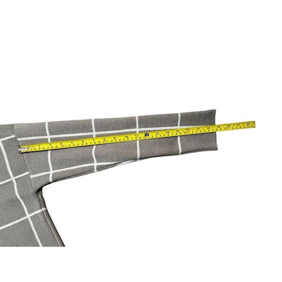 Calvin Klein Sweater Womens Medium Turtleneck Gray Windowpane Knit Pullover - Picture 5 of 7